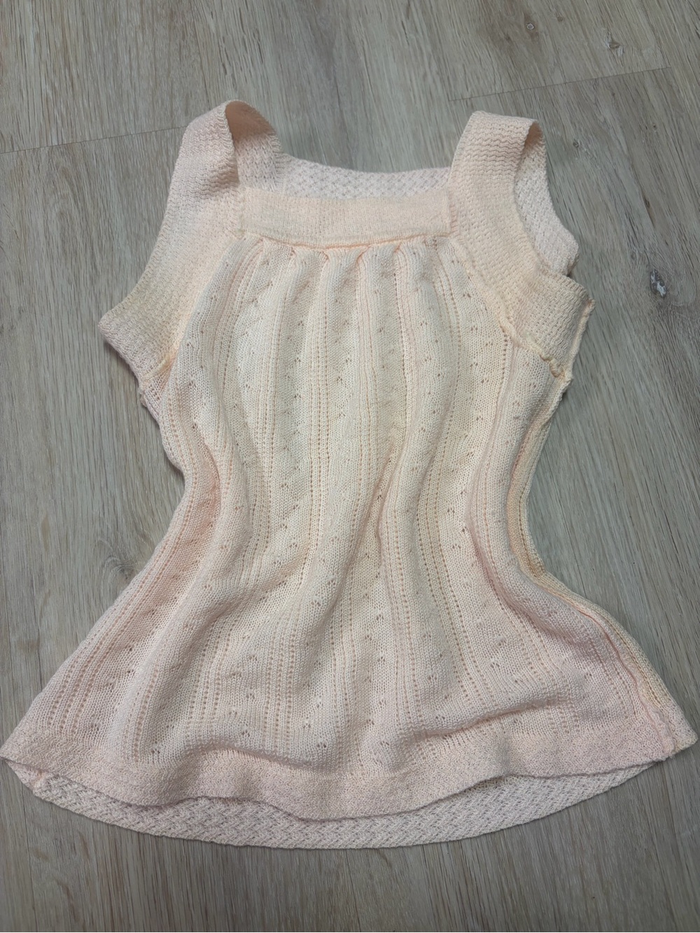 Women’s Sleeveless Knit Tank Top - Light Peach
